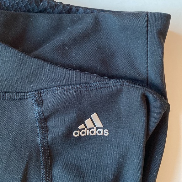 Adidas Mid-Calf Low Waist Black Leggings - Picture 4 of 6